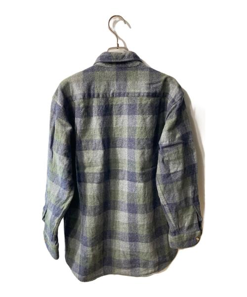 PENDLETON（ペンドルトン）PENDLETON (ペンドルトン) 90s ウールチェックシャツ グレー サイズ:Mの古着・服飾アイテム