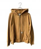 Carhartt WIPカーハート ワーク イン プログレス）の古着「ジップパーカー」｜ブラウン