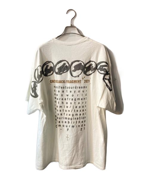 cactus jack（カクタス・ジャック）cactus jack (カクタス・ジャック) FRAGMENT (フラッグメント) プリントTシャツ ホワイト サイズ:XLの古着・服飾アイテム