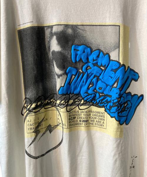 cactus jack（カクタス・ジャック）cactus jack (カクタス・ジャック) FRAGMENT (フラッグメント) プリントTシャツ ホワイト サイズ:XLの古着・服飾アイテム