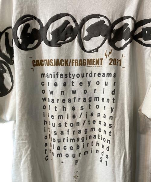 cactus jack（カクタス・ジャック）cactus jack (カクタス・ジャック) FRAGMENT (フラッグメント) プリントTシャツ ホワイト サイズ:XLの古着・服飾アイテム
