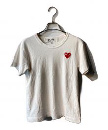 PLAY COMME des GARCONS（プレイコムデギャルソン）の古着「T-Shirt With Red Emblem」｜ホワイト