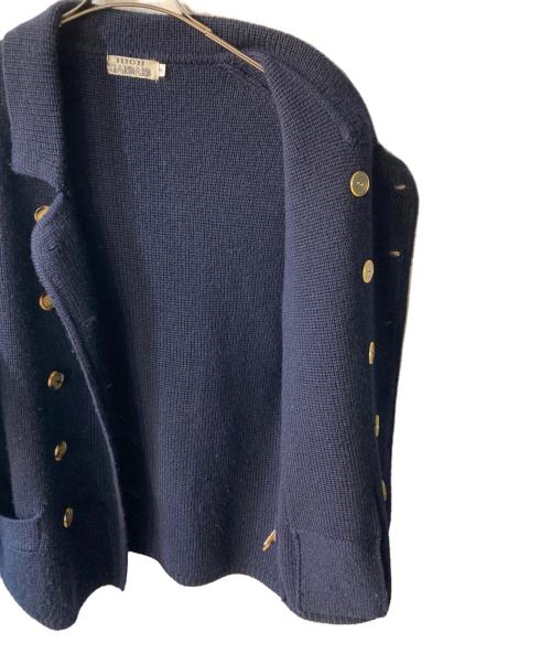 HIGH!STANDARD（ハイスタンダード）HIGH!STANDARD (ハイスタンダード) ダブルブレストニットジャケット ネイビー サイズ:2の古着・服飾アイテム