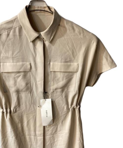 SOEJU（ソージュ）SOEJU (ソージュ) ロングシャツワンピース ベージュ サイズ:Tの古着・服飾アイテム