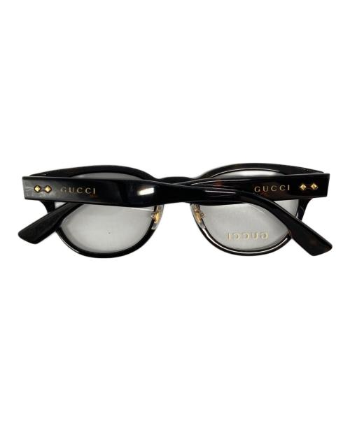 GUCCI（グッチ）GUCCI (グッチ) ウェリントン アイウェア ブラウン サイズ:SIZE 48□21-145の古着・服飾アイテム
