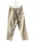 MHL (マーガレットハウエル) ORGANIC COTTON SATEEN TROUSERS チノトラウザー ベージュ：8000円