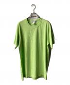 COMME des GARCONS SHIRTコムデギャルソンシャツ）の古着「バックネック ロゴ バインダーネック Tシャツ」｜グリーン