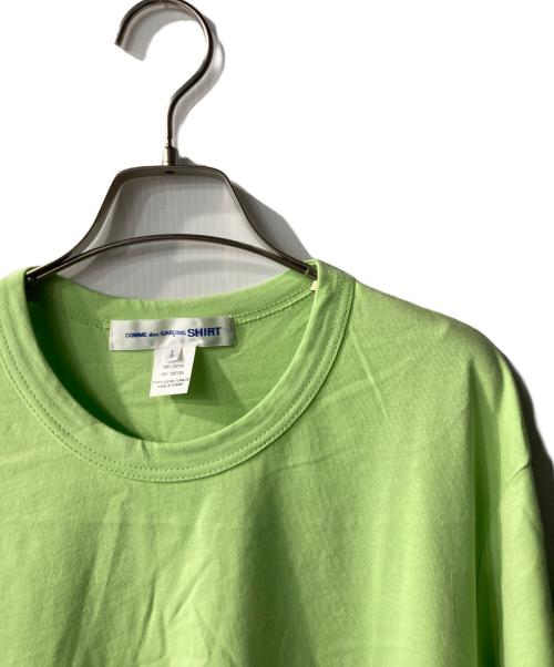 COMME des GARCONS SHIRT（コムデギャルソンシャツ）COMME des GARCONS SHIRT (コムデギャルソンシャツ) バックネック ロゴ バインダーネック Tシャツ グリーン サイズ:Lの古着・服飾アイテム