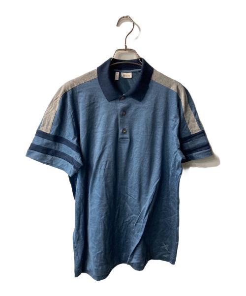 BRIONI（ブリオーニ）BRIONI (ブリオーニ) ロゴ刺繍ポロシャツ ブルー サイズ:Sの古着・服飾アイテム