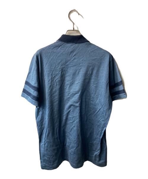 BRIONI（ブリオーニ）BRIONI (ブリオーニ) ロゴ刺繍ポロシャツ ブルー サイズ:Sの古着・服飾アイテム