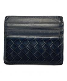 BOTTEGA VENETA（ボッテガベネタ）の古着「イントレチャートレザーカードケース」｜ブラック
