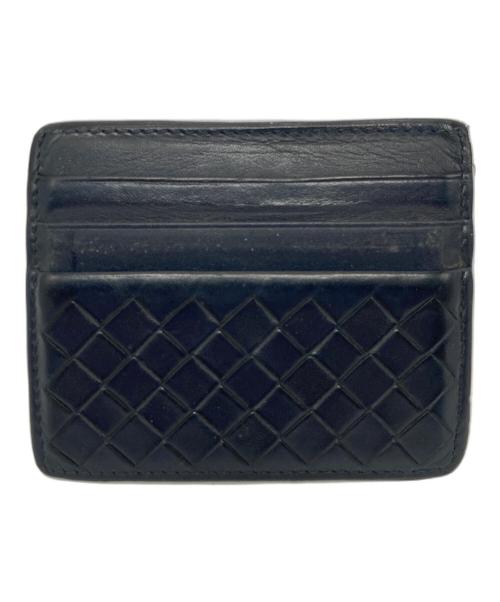 BOTTEGA VENETA（ボッテガベネタ）BOTTEGA VENETA (ボッテガベネタ) イントレチャートレザーカードケース ブラックの古着・服飾アイテム