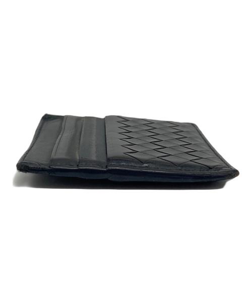 BOTTEGA VENETA（ボッテガベネタ）BOTTEGA VENETA (ボッテガベネタ) イントレチャートレザーカードケース ブラックの古着・服飾アイテム