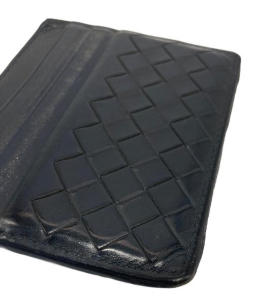 BOTTEGA VENETA（ボッテガベネタ）BOTTEGA VENETA (ボッテガベネタ) イントレチャートレザーカードケース ブラックの古着・服飾アイテム