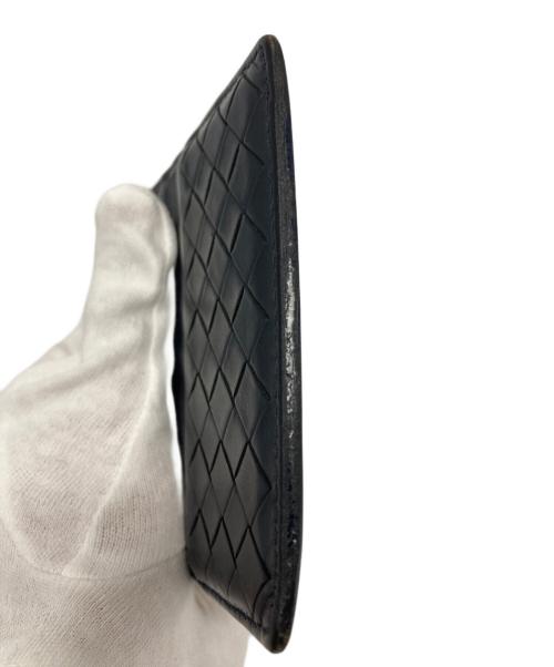 BOTTEGA VENETA（ボッテガベネタ）BOTTEGA VENETA (ボッテガベネタ) イントレチャートレザーカードケース ブラックの古着・服飾アイテム