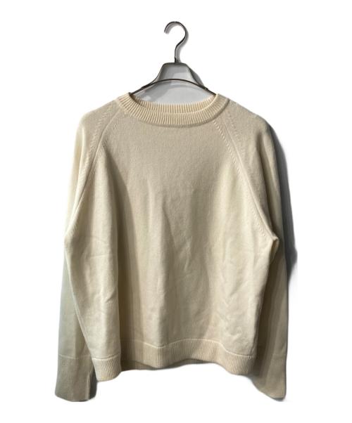THE RERACS（ザ リラクス）THE RERACS (ザ リラクス) RAGLAN CREW NECK PULLOVER KNIT　ラグランクルーネックプルオーバーニット アイボリー サイズ:48の古着・服飾アイテム