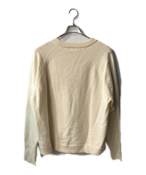 THE RERACS（ザ リラクス）THE RERACS (ザ リラクス) RAGLAN CREW NECK PULLOVER KNIT　ラグランクルーネックプルオーバーニット アイボリー サイズ:48の古着・服飾アイテム
