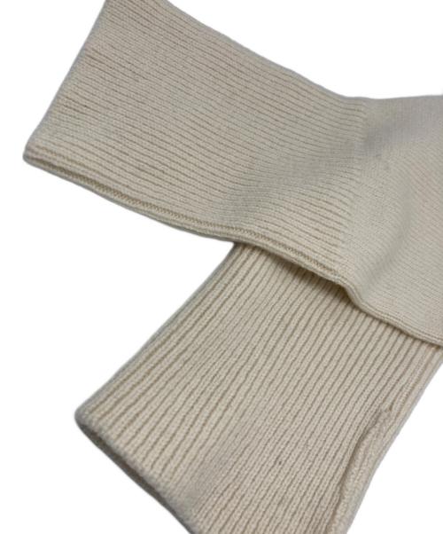 THE RERACS（ザ リラクス）THE RERACS (ザ リラクス) RAGLAN CREW NECK PULLOVER KNIT　ラグランクルーネックプルオーバーニット アイボリー サイズ:48の古着・服飾アイテム