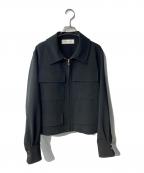 CULLNIクルニ）の古着「Stretch Double Cloth Big Pocket Shirt Jacket」｜ブラック