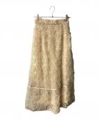 willfullyウィルフリー）の古着「tulle circle motif flare SK」｜ベージュ