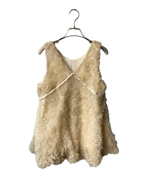 willfully（ウィルフリー）willfully (ウィルフリー) チュールペプラムトップス ベージュ サイズ:FREEの古着・服飾アイテム