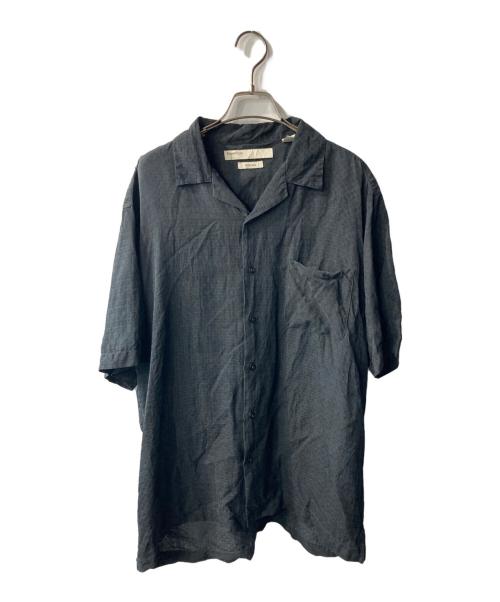 PERRY ELLIS（ペリーエリス）PERRY ELLIS (ペリーエリス) シルクチェックS/Sシャツ ブラック サイズ:Lの古着・服飾アイテム