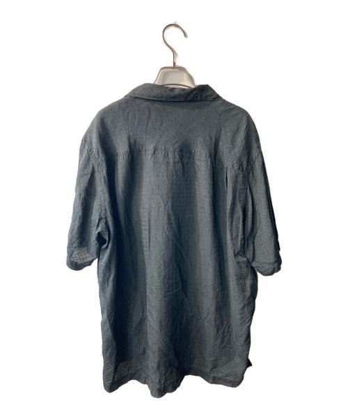 PERRY ELLIS（ペリーエリス）PERRY ELLIS (ペリーエリス) シルクチェックS/Sシャツ ブラック サイズ:Lの古着・服飾アイテム