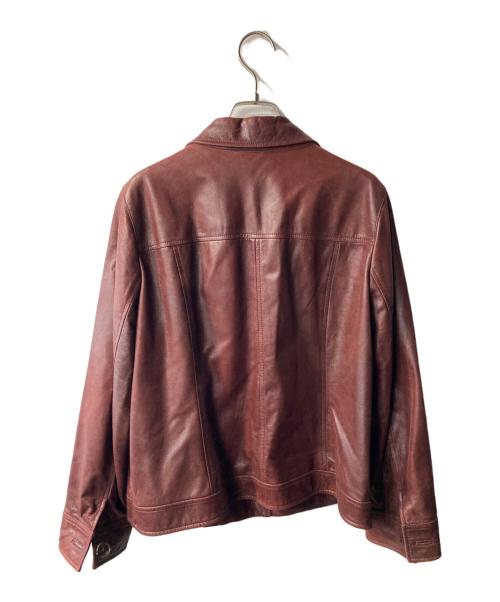 Leilian（レリアン）LEILIAN (レリアン) レザージャケット ワインレッド サイズ:13+の古着・服飾アイテム