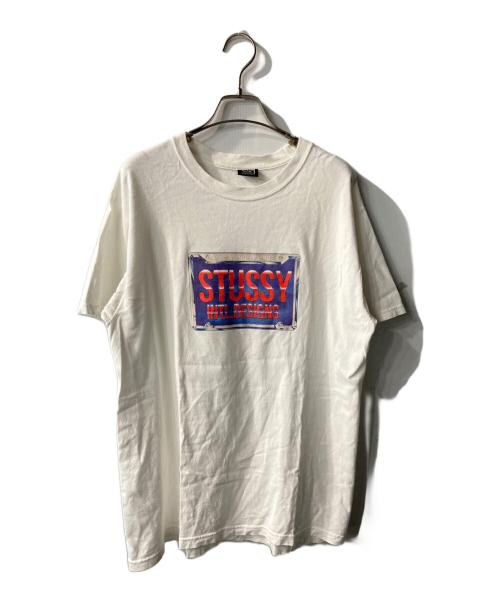 stussy（ステューシー）stussy (ステューシー) プリントTシャツ ホワイト サイズ:Mの古着・服飾アイテム