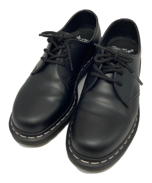 Dr.Martens（ドクターマーチン）Dr.Martens (ドクターマーチン) 1461 ホワイトステッチ 3 ホール シューズ ブラック サイズ:UK7の古着・服飾アイテム