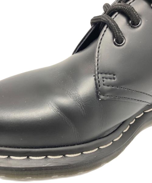 Dr.Martens（ドクターマーチン）Dr.Martens (ドクターマーチン) 1461 ホワイトステッチ 3 ホール シューズ ブラック サイズ:UK7の古着・服飾アイテム