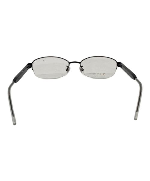 GUCCI（グッチ）GUCCI (グッチ) スクエア ナイロールメガネフレーム ブラック サイズ:53□17-135の古着・服飾アイテム