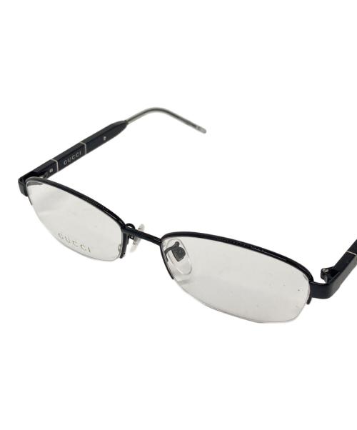 GUCCI（グッチ）GUCCI (グッチ) スクエア ナイロールメガネフレーム ブラック サイズ:53□17-135の古着・服飾アイテム