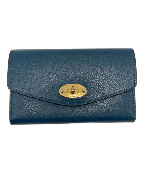 MULBERRY（マルベリー）MULBERRY (マルベリー) ターンロック 2つ折りウォレット ブルーの古着・服飾アイテム