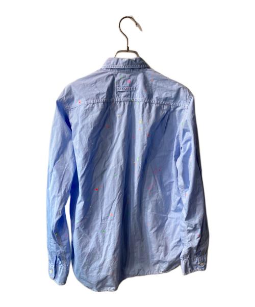 COMME des GARCONS HOMME（コムデギャルソン オム）COMME des GARCONS HOMME (コムデギャルソン オム) ペイント加工シャツ ブルー サイズ:Sの古着・服飾アイテム