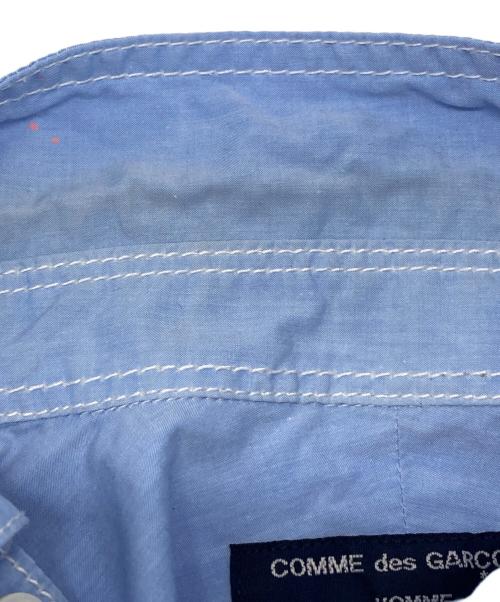 COMME des GARCONS HOMME（コムデギャルソン オム）COMME des GARCONS HOMME (コムデギャルソン オム) ペイント加工シャツ ブルー サイズ:Sの古着・服飾アイテム