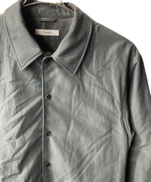 cornier（コルニエ）Cornier (コルニエ) BRAZIL SILK COTTON INSULATED SHIRTS 中綿ジャケット グレー サイズ:Lの古着・服飾アイテム
