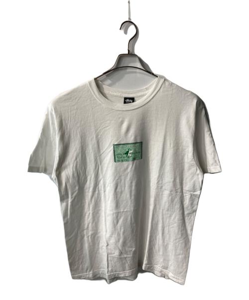 stussy（ステューシー）stussy (ステューシー) プリントTシャツ ホワイト サイズ:Lの古着・服飾アイテム