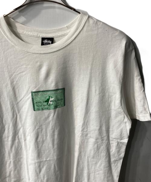 stussy（ステューシー）stussy (ステューシー) プリントTシャツ ホワイト サイズ:Lの古着・服飾アイテム