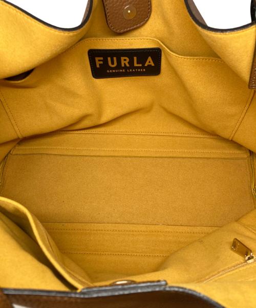 FURLA（フルラ）FURLA (フルラ) プリムラ ハンドバッグ ブラウンの古着・服飾アイテム