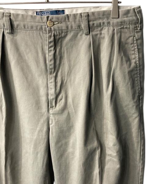 POLO RALPH LAUREN（ポロ・ラルフローレン）POLO RALPH LAUREN (ポロ・ラルフローレン) ANDREW PANT ２タックチノ グレー サイズ:35/30の古着・服飾アイテム