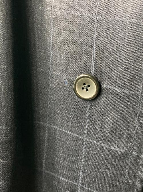 Burberry's（バーバリーズ）Burberry's (バーバリーズ) ウール チェックステンカラーコート ネイビー サイズ:Lの古着・服飾アイテム