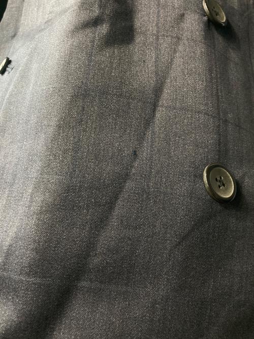 Burberry's（バーバリーズ）Burberry's (バーバリーズ) ウール チェックステンカラーコート ネイビー サイズ:Lの古着・服飾アイテム