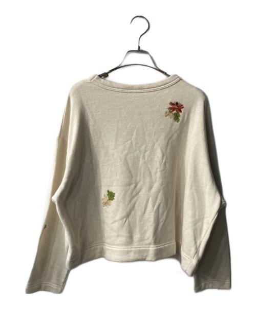 45R（フォーティファイブ・アール）45R (フォーティファイブ・アール) USウラケの刺繍馬Tシャツ アイボリーの古着・服飾アイテム