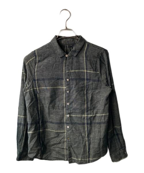 Pal'las Palace（パラスパレス）Pal'las Palace (パラスパレス) インディゴ染めチェックシャツ インディゴ サイズ:3の古着・服飾アイテム