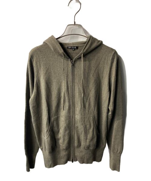 23区（ニジュウサンク）23区 (ニジュウサンク) ニットジップパーカー ブラウン サイズ:38の古着・服飾アイテム