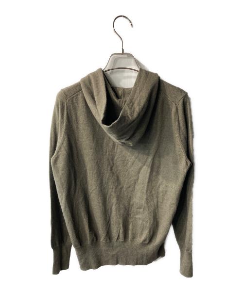 23区（ニジュウサンク）23区 (ニジュウサンク) ニットジップパーカー ブラウン サイズ:38の古着・服飾アイテム