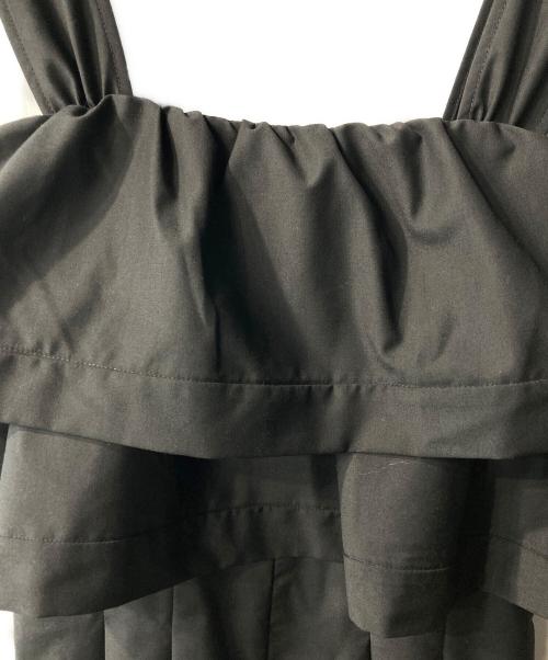HER LIP TO（ハーリップトゥ）Her lip to (ハーリップトゥ) Double-Tiered Back-Ribbon Jumpsuit ブラック サイズ:M 未使用品の古着・服飾アイテム