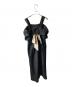 Her lip to (ハーリップトゥ) Double-Tiered Back-Ribbon Jumpsuit ブラック サイズ:M 未使用品：10000円