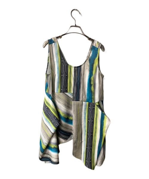 UN3D.（アンスリード）UN3D. (アンスリード) TIE-DYE STRIPE TOP ブラウス マルチカラー サイズ:38の古着・服飾アイテム
